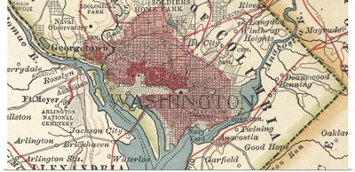 Washington, DC - Vintage Map