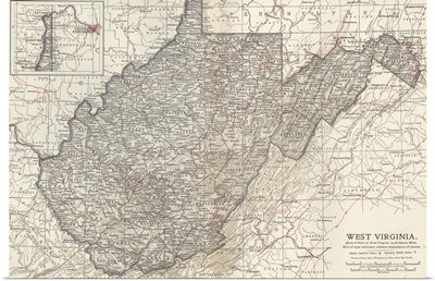 West Virginia - Vintage Map