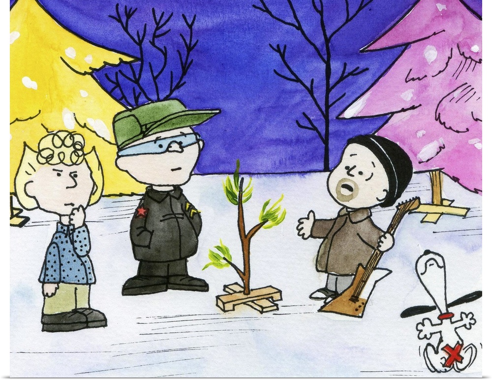 U2-based version of A Charlie Brown Christmas in watercolor.