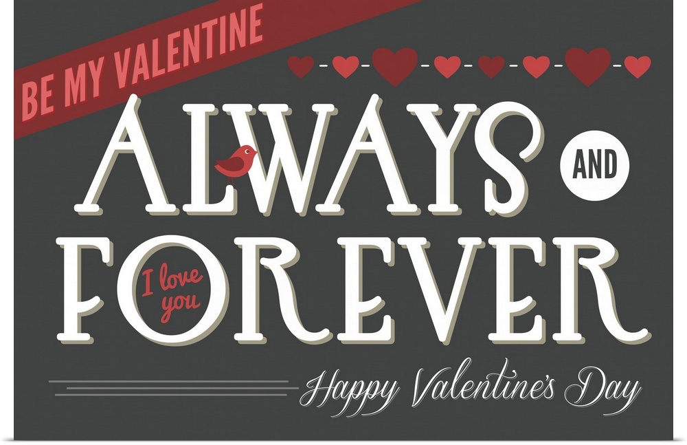 Valentine's Day typography artwork.