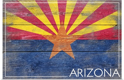 Arizona State Flag, Barnwood Painting