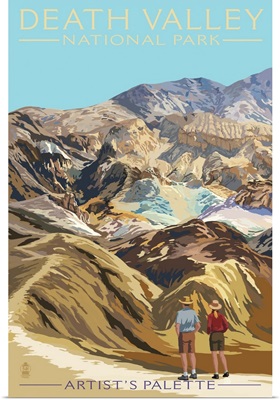 Artist's Palette - Death Valley National Park: Retro Travel Poster