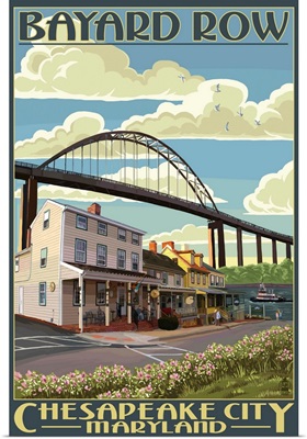 Bayard Row - Chesapeake City, Maryland: Retro Travel Poster