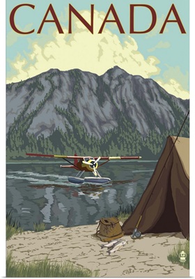 Canada - Float Plane: Retro Travel Poster