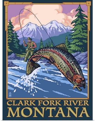 Clark Fork River, Montana, Angler