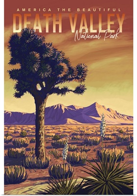 Death Valley National Park, America The Beautiful: Retro Travel Poster