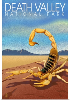 Death Valley National Park, Scorpion: Retro Travel Poster