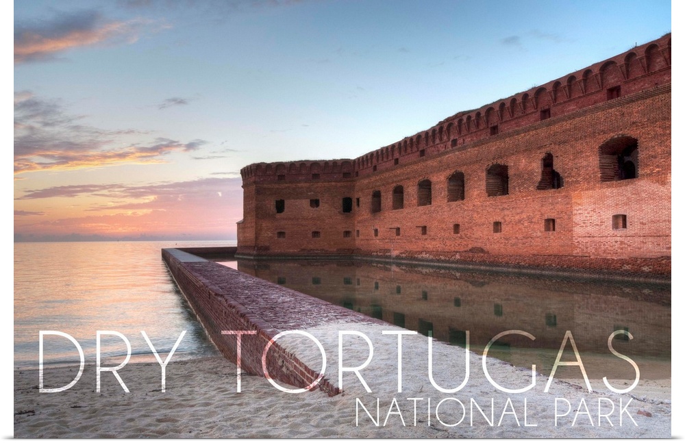 Dry Tortugas National Park, Florida, Sunset and Fort