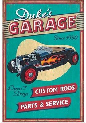 Duke's Garage Vintage Sign