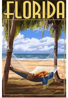 Florida - Hammock Scene: Retro Travel Poster