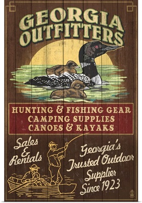 Georgia - Loon Outfitters Vintage Sign: Retro Travel Poster