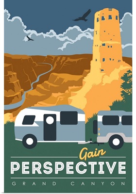 Grand Canyon National Park, Gain Perspective: Graphic Travel Poster