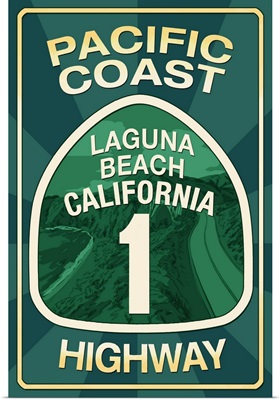 Highway 1, California, Laguna Beach, Pacific Coast Highway Sign