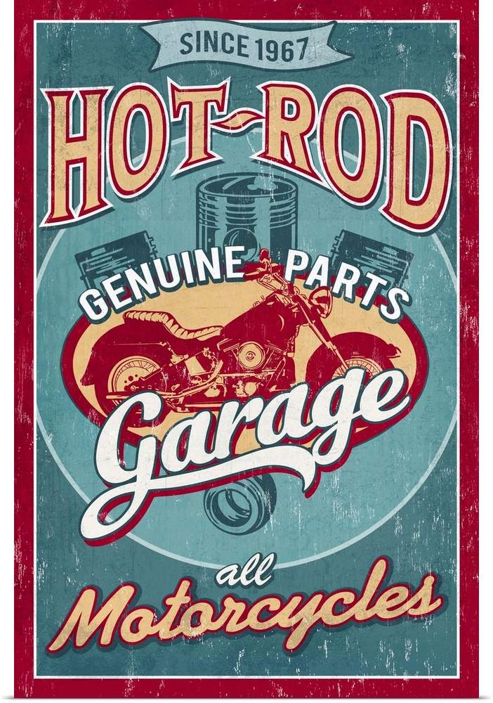 Hot Rod Garage, Vintage Sign