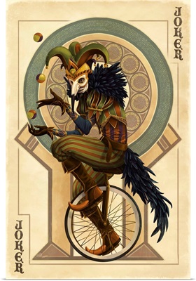 Joker - Playing Card: Retro Art Poster