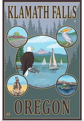 Klamath Falls, Oregon: Retro Travel Poster