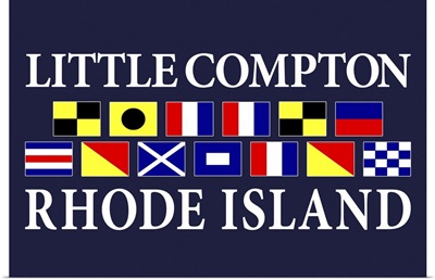 Little Compton, Rhode Island - Nautical Flags Poster