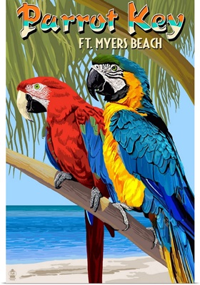 Macaws, Salty Sam's, Ft. Myers Beach, Florida
