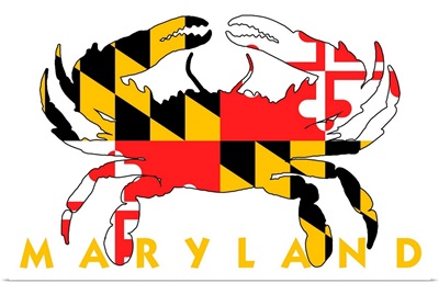 Maryland, Crab Flag (White)