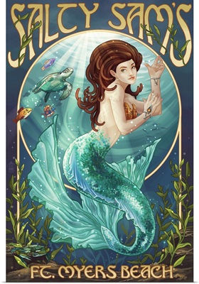 Mermaid, Salty Sam's, Ft. Myers Beach, Florida