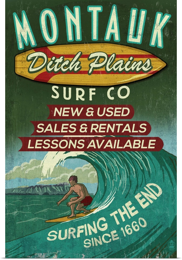 Montauk - Surf Shop Vintage Sign
