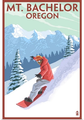 Mt. Bachelor, Oregon, Snowboarder Scene