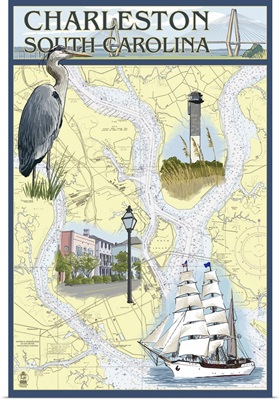 Nautical Chart, Charleston, South Carolina