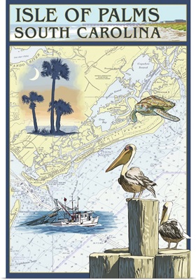 Nautical Chart, Isle of Palms, South Carolina