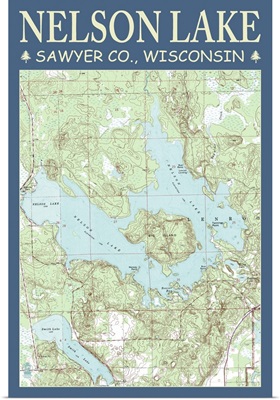 Nelson Lake Chart, Sawyer County, Wisconsin