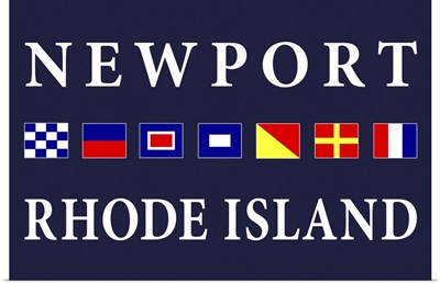 Newport, Rhode Island - Nautical Flags Poster