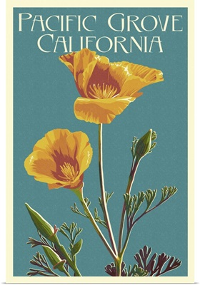 Pacific Grove, California, Poppy, Letterpress