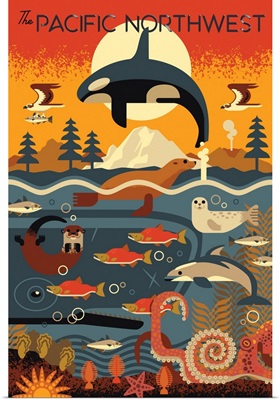 Pacific Northwest - Marine Animals - Geometric