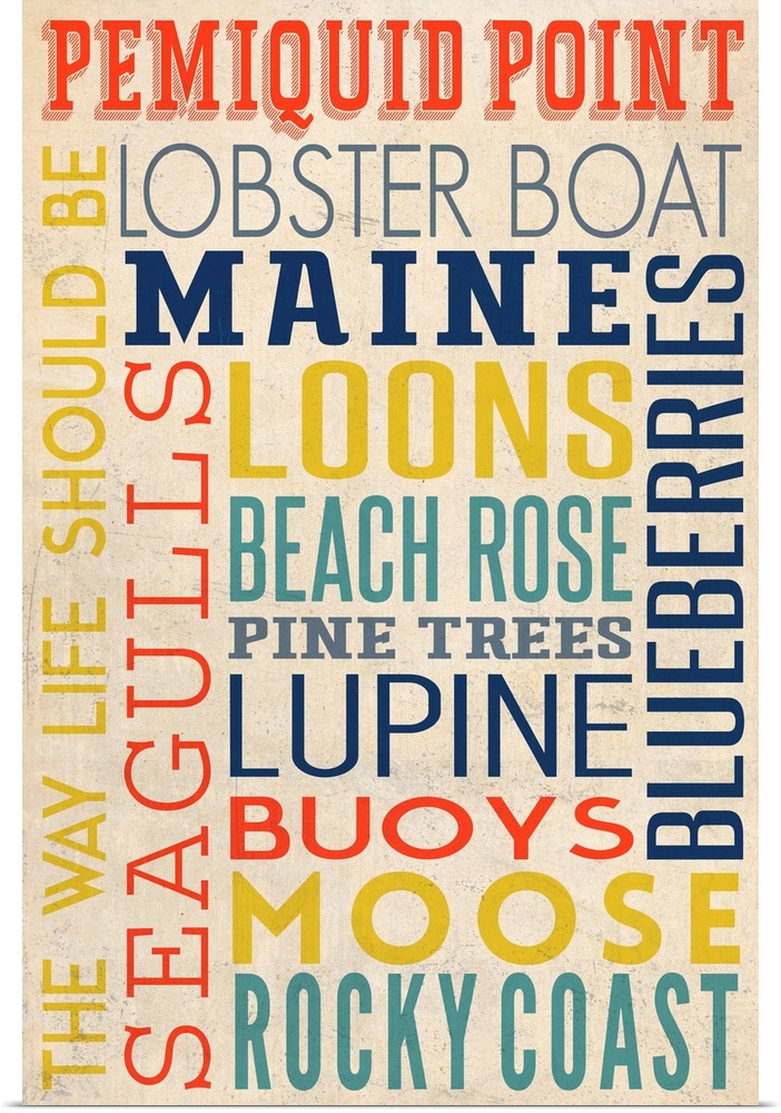 Pemiquid Point, Maine, Typography