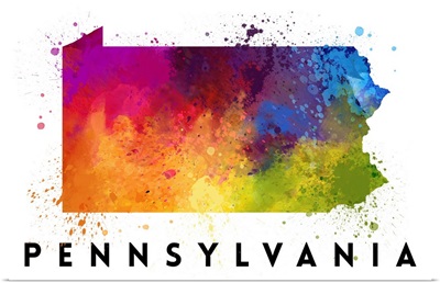 Pennsylvania - State Abstract Watercolor