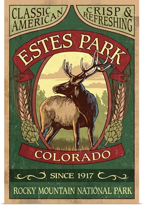Rocky Mountain National Park, Estes Park Since 1917: Retro Travel Poster