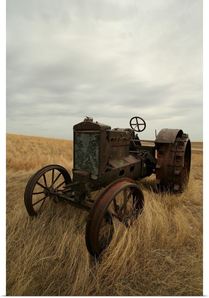 Rusty Tractor In Field