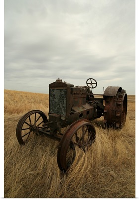 Rusty Tractor In Field