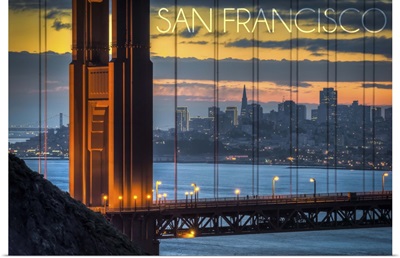 San Francisco, California, Golden Gate Bridge and Skyline