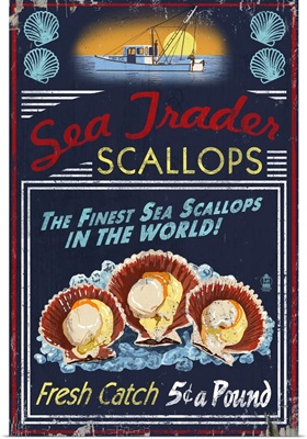 Scallops, Vintage Sign