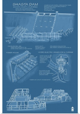 Shasta Dam, California - Blueprint