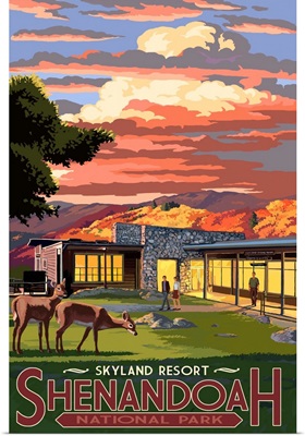Shenandoah National Park, Virginia - Skyland Resort: Retro Travel Poster