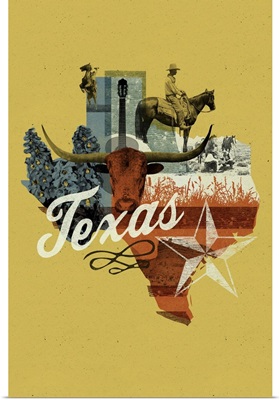 Texas - State Photomontage - State Series