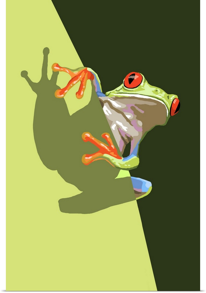 Tree Frog: Retro Poster Art