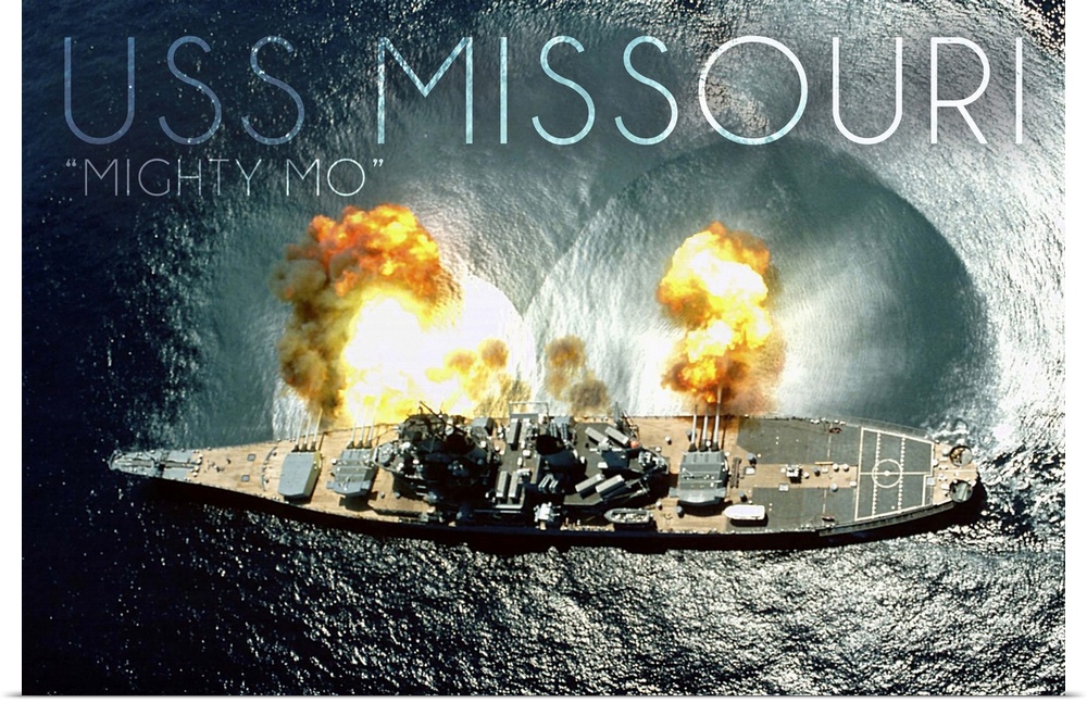 USS Missouri, Aerial Firing