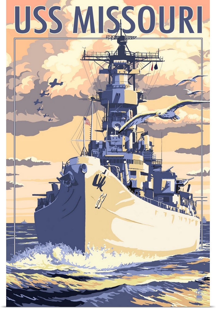 USS Missouri, Sunset Scene