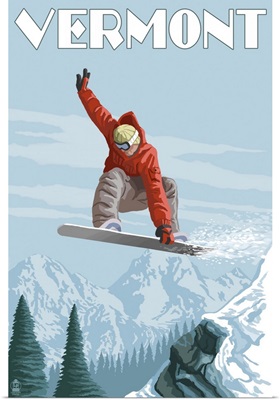 Vermont, Snowboarder Jumping
