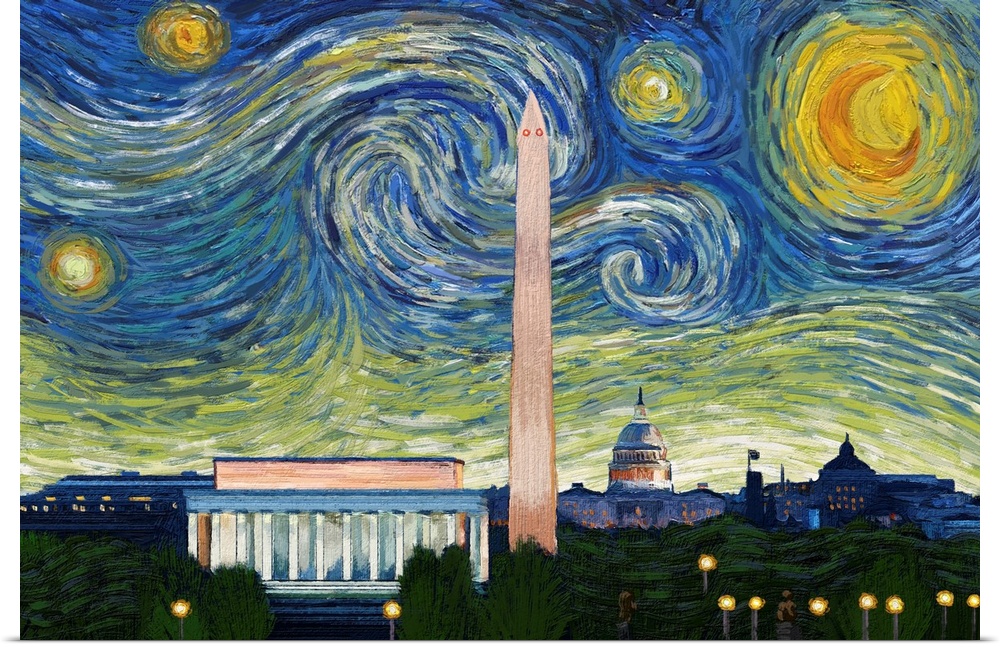 Washington DC - Starry Night City Series