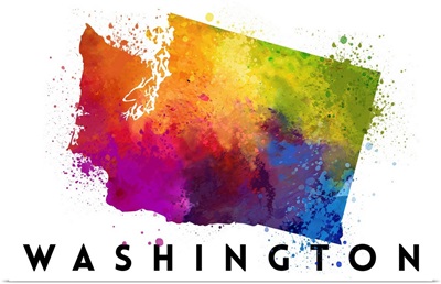 Washington - State Abstract Watercolor
