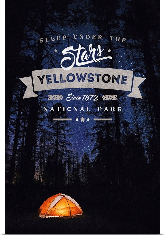 Yellowstone National Park, Camping: Travel Poster