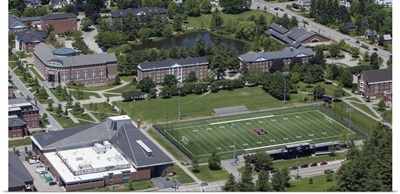 Bates College And Garcelon Field, Lewiston, Maine, USA - Aerial Photograph